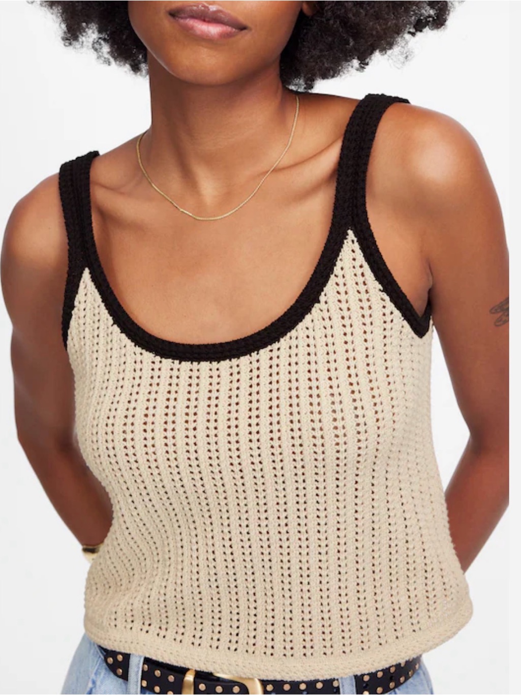 Nwt Madewell Open Stitch Sweater Tank Size Women’s Extra Large